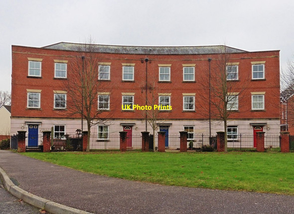 Photo 6"x4" Crescent of Town Houses, off Lea Road Tiverton\/SS9512 c2016