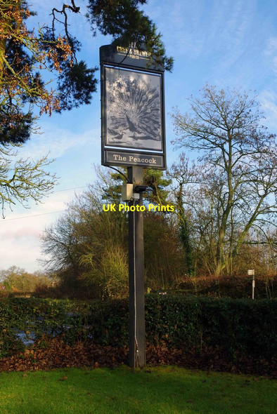 Photo 6"x4" The Peacock (3) - sign, Icknield Street, Forhill, Worcs Forhill c2016
