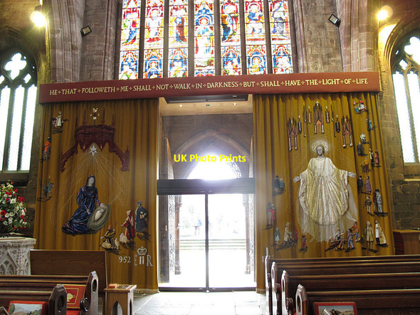 Photo 6"x4" St Mary, Nantwich: Jubilee curtain Nantwich c2016