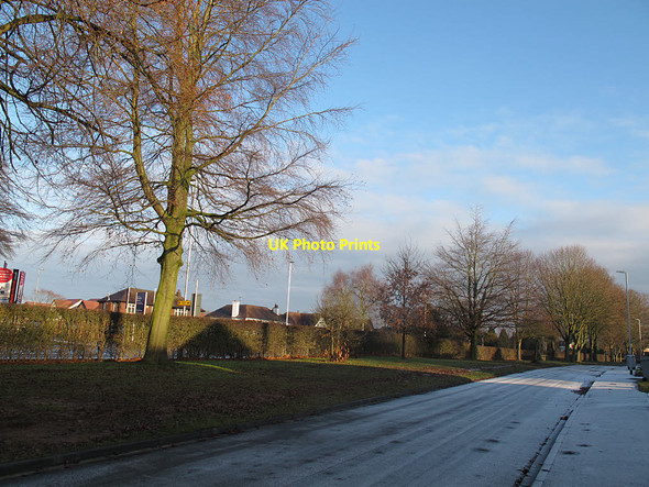 Photo 6"x4" Icy service road Sandbach c2016