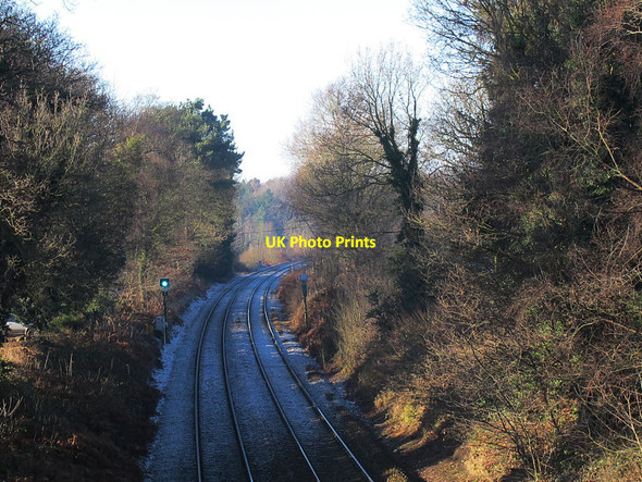 Photo 6"x4" Railway at Linmere Moss Hatchmere c2016