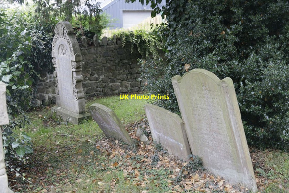 Photo 6"x4" Headstones near the Wall Llandrindod Wells\/Llandrindod c2016