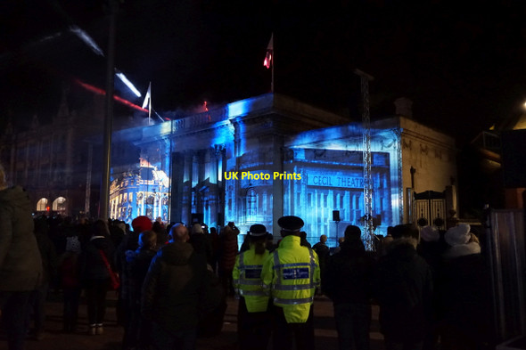 Photo 6"x4" Ferens Art Gallery  , Made in Hull Lightshow Kingston upon Hull c2017