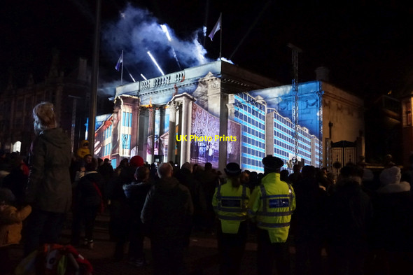 Photo 6"x4" Ferens Art Gallery  , Made in Hull Lightshow Kingston upon Hull c2017