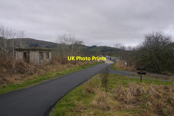 Photo 6"x4" Peebles Railway trackbed Cardrona c2017