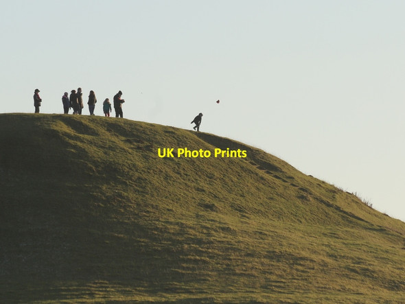 Photo 6"x4" A boy being a boy on Hart's Hill Burton Dassett c2016