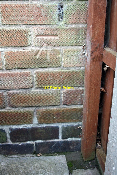 Photo 6"x4" Benchmark on #97 Philip Road Newark-on-Trent c2016