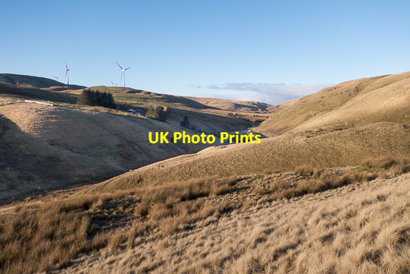 Photo 6"x4" View over Backhills Farm Broich Burn c2017