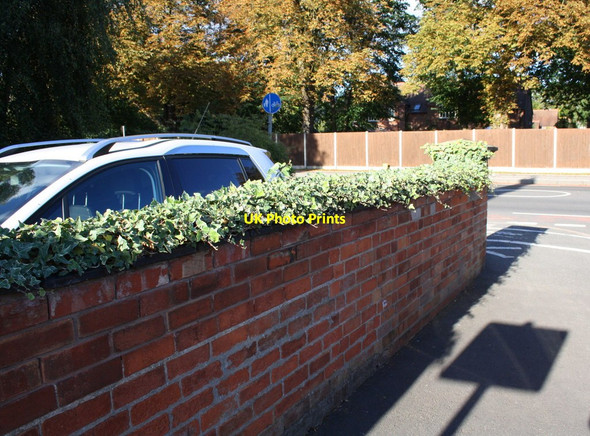 Photo 6"x4" Shakespeare Street wall at junction with London Road Newark-on-Trent c2016