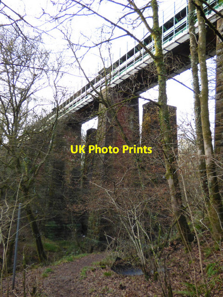 Photo 6"x4" Daff Glen railway viaduct Inverkip c2016
