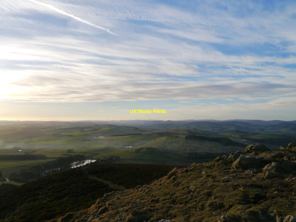 Photo 6"x4" Late Afternoon Sunshine on Eildon Mid Hill Melrose\/NT5434 c2017
