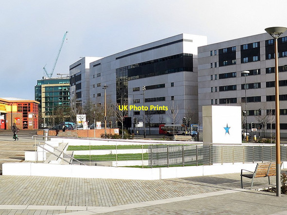 Photo 6"x4" Blue Star Square, Science Central, Newcastle Newcastle upon Tyne c2017