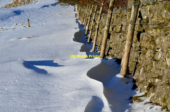 Photo 6"x4" Sculpted snowdrift, Cademuir Peebles\/NT2540 c2017