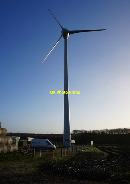 Photo 6"x4" Wind Turbine near York Grounds Farm Riplingham c2017
