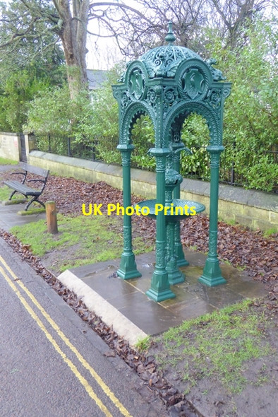 Photo 6"x4" Drinking fountain on the north side of the Sele Hexham c2017