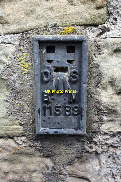 Photo 6"x4" Benchmark on Thorpe House Farm Clints\/NZ1000 c2016