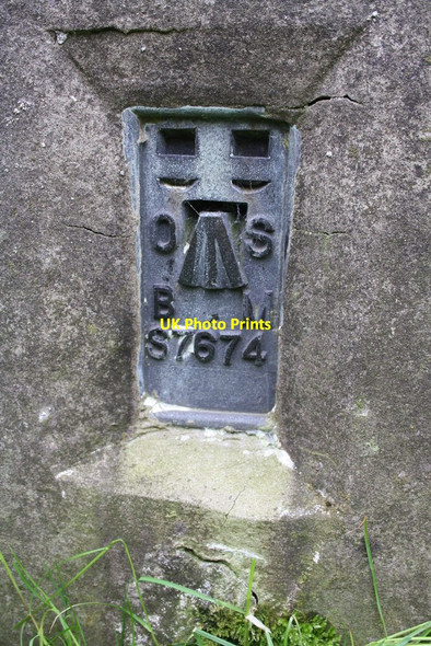 Photo 6"x4" Benchmark on Pillmoor Hill triangulation pillar East Hauxwell c2016