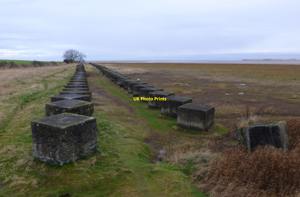 Photo 6"x4" WW2 defences near the causeway Beal\/NU0642 c2017