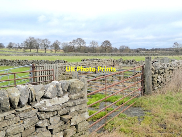 Photo 6"x4" Livestock pens beside the old A66 Bowes\/NY9913 c2017