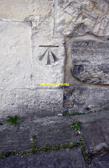 Photo 6"x4" Benchmark on #1 Whitehill Bradford-On-Avon c2015