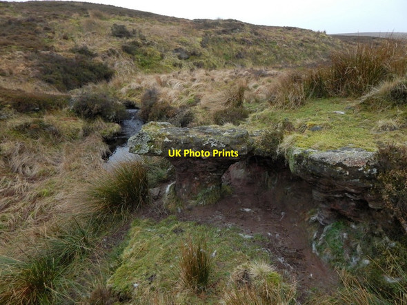 Photo 6"x4" Outcrops beside the Finland Burn Mill of Haldane c2017