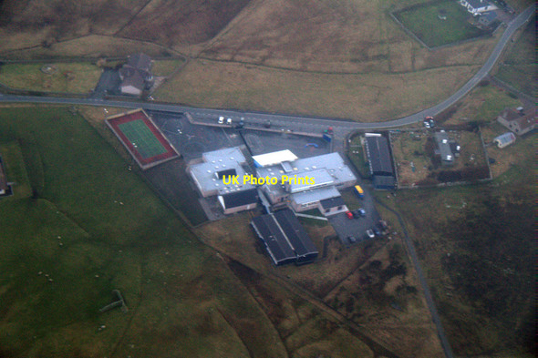 Photo 6"x4" Dunrossness Primary School, Boddam, from the air Boddam\/HU3915 c2017