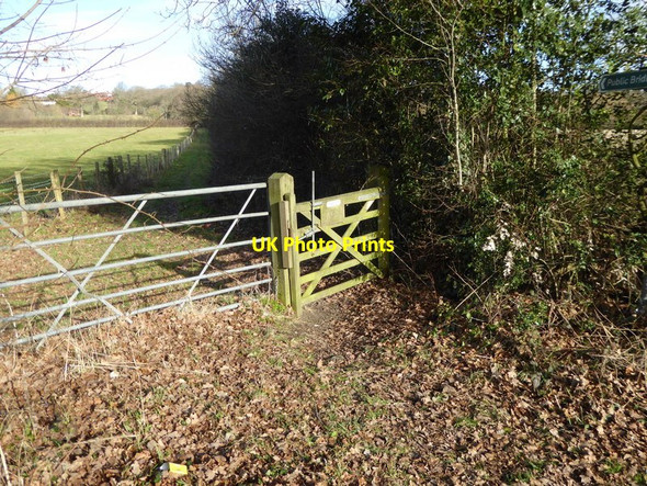 Photo 6"x4" Bridleway gate from Horn Lane Woodmancote\/TQ2314 c2017