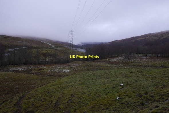 Photo 6"x4" Power line near Derrydarroch River Falloch\/NN3521 c2017