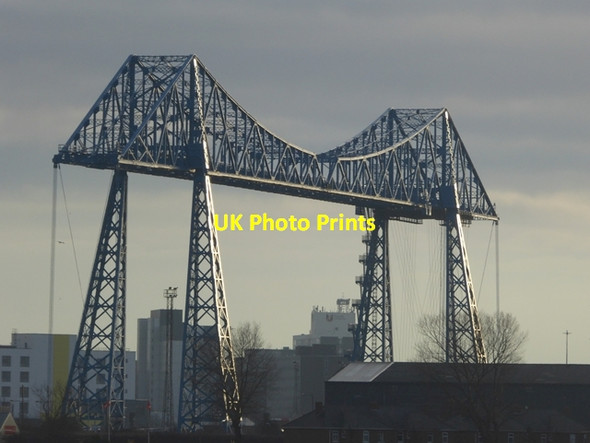 Photo 6"x4" A telephoto view of the Middlesbrough Transporter Bridge Port Clarence c2017
