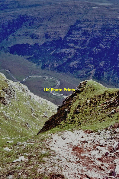 Photo 6"x4" Steep drop to Glen Torridon Fasag c1967