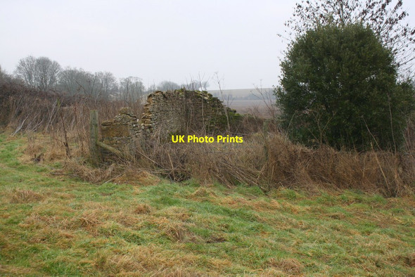 Photo 6"x4" Stone wall in field off road NE of Minster Lovell Little Minster c2017