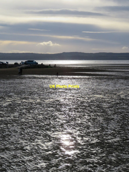 Photo 6"x4" Wet sand and jetty at West Kirby Hoylake c2017