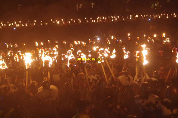 Photo 6"x4" Torchlight procession - Up Helly Aa Lerwick c2017