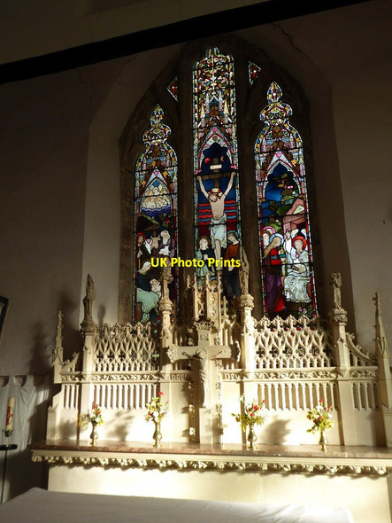 Photo 6"x4" East window and altar Ashperton c2017