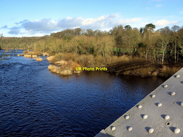 Photo 6"x4" River Tyne above Hagg Bank Bridge Prudhoe c2017