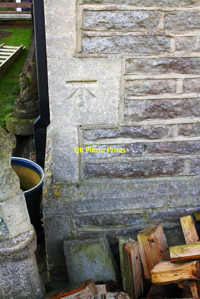 Photo 6"x4" Benchmark on 'The Lodge', Burford Road Charterville Allotments c2017