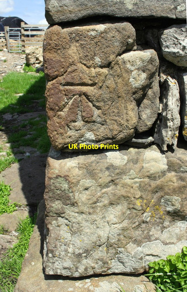 Photo 6"x4" Benchmark on barn at Haws House Chapel-le-Dale c2016