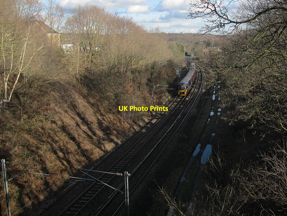 Photo 6"x4" Railway east of Newlaithes Road bridge Horsforth c2017
