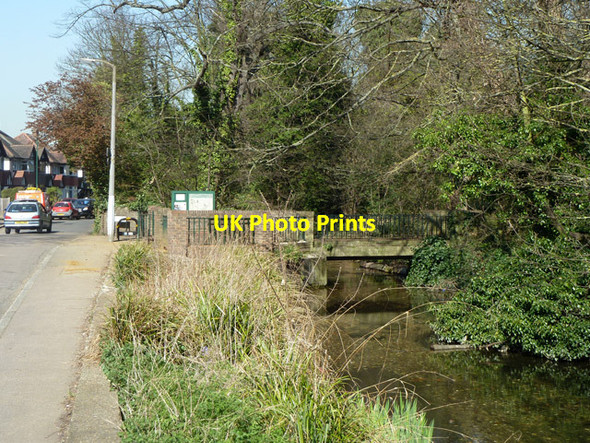 Photo 6"x4" Footbridge over River Wandle (Carshalton branch) Carshalton c2012