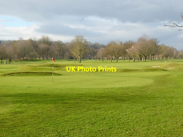 Photo 6"x4" Two greens on Tynedale Golf Club Hexham c2017