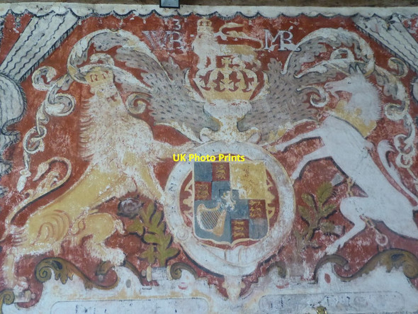 Photo 6"x4" William and Mary Royal Coat of Arms Bengrove c2017