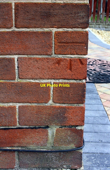 Photo 6"x4" Benchmark on #22 Staining Avenue Larches c2016