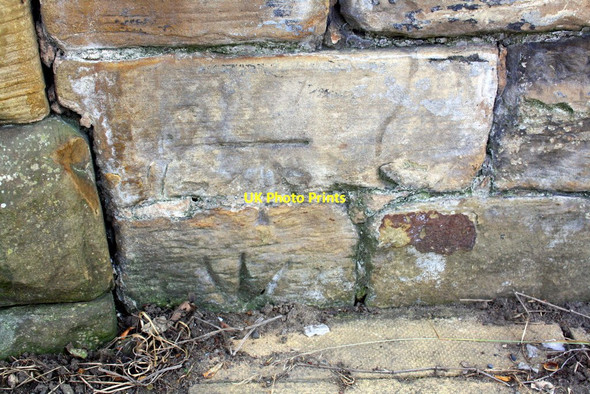 Photo 6"x4" Benchmark on Chapeltown Road wall at Francis Street junction Leeds\/SE3034 c2016