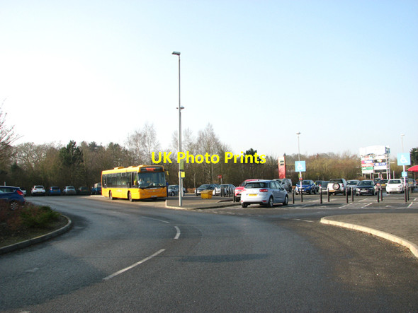 Photo 6"x4" Bus stop at Longwater Retail Park Costessey Park c2017