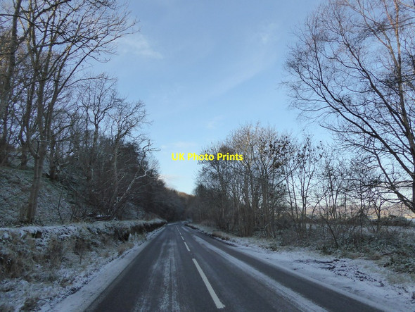 Photo 6"x4" Snowy road by Edderton Quarry Morangie c2017