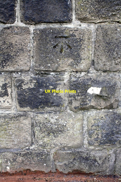 Photo 6"x4" Benchmark on Armley Road wall Armley c2016