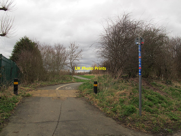 Photo 6"x4" Cycle route RP-TN Cross Green\/SE3232 c2017