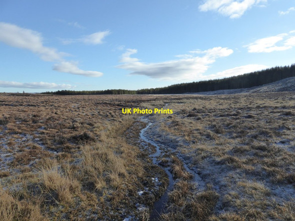 Photo 6"x4" Moorland stream, Gledfield Estate Dounie\/NH5690 c2017