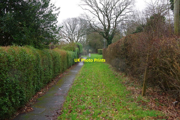 Photo 6"x4" Footpath by Houndsfield Lane, Drakes Cross, Worcs Dickens Heath c2017