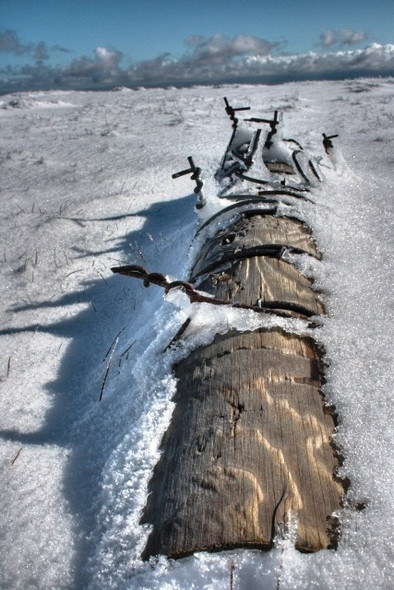 Photo 6"x4" Abandoned Fence Post, Harter Fell Nan Bield Pass c2009